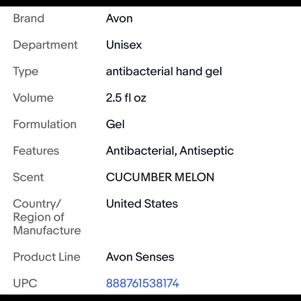 Avon Naturals Hand Restoring Cucumber Melon Hand Gel 2.5 fl. oz. - Picture 4 of 6